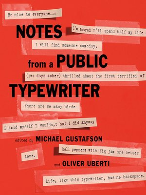 cover image of Notes from a Public Typewriter